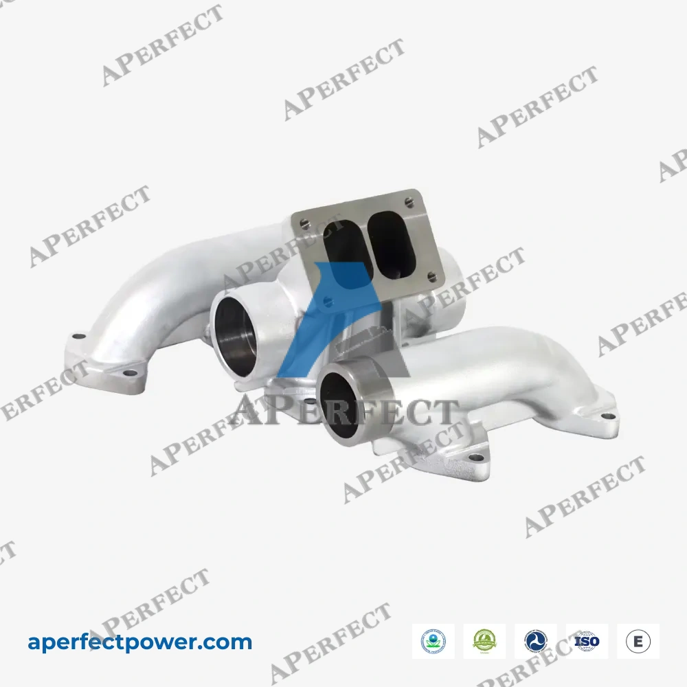 Aperfect exhaust manifold Cummins ISX CM570 side view