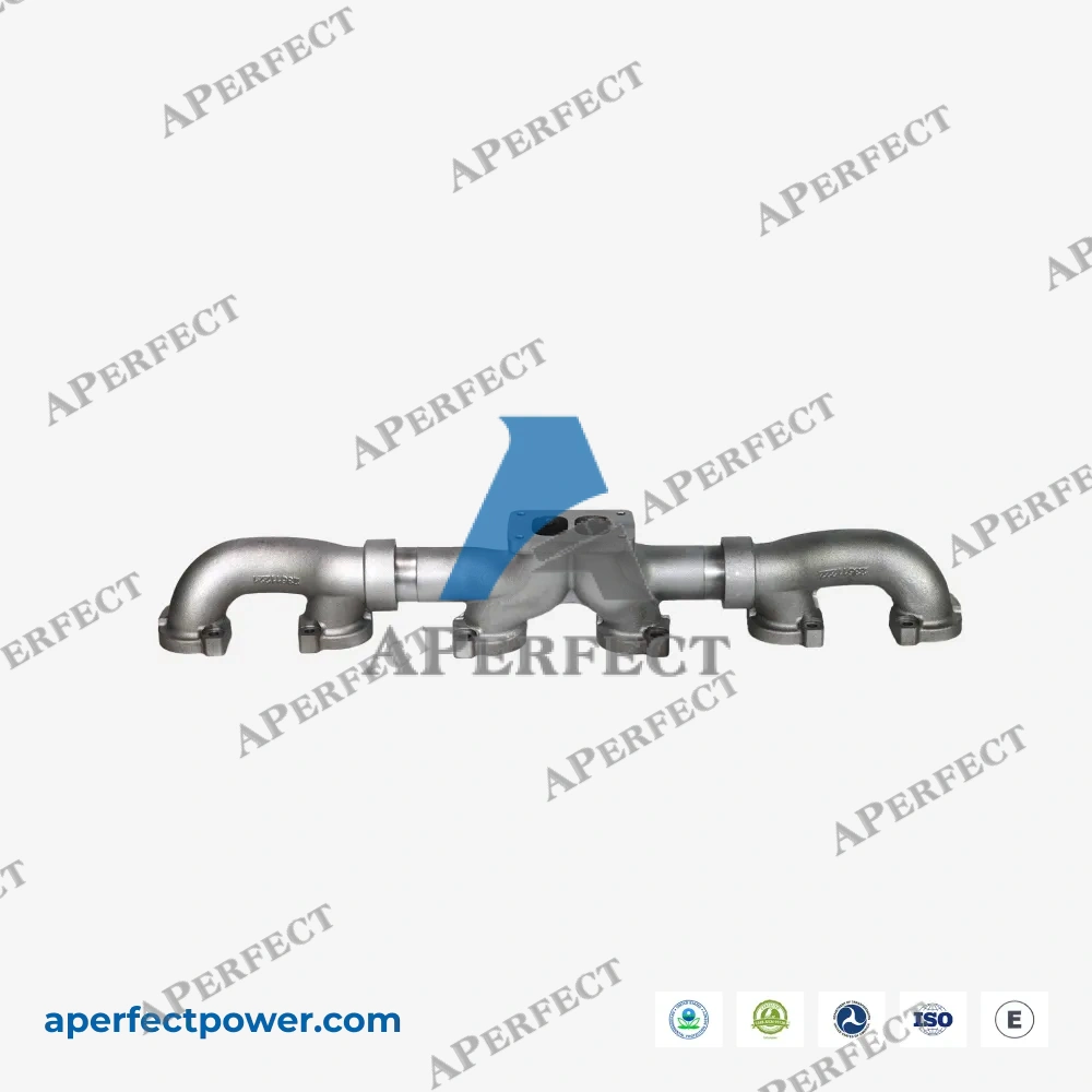 Aperfect exhaust manifold 23519348 Detroit Series 60 angled view